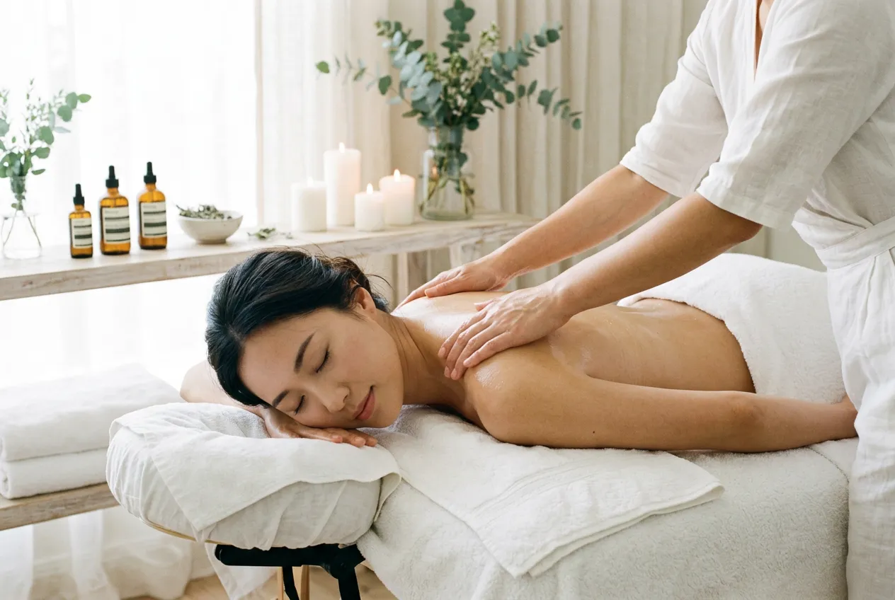 Relaxing Swedish back massage at Miracle Hands Massage & Spa in Centreville, VA